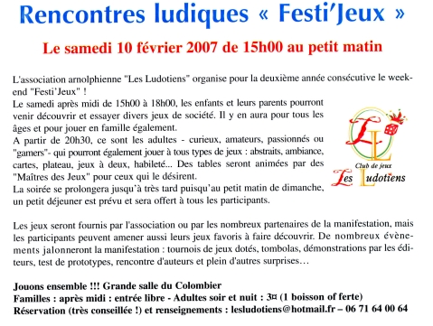 Rencontres ludiques "Festi'Jeux"
